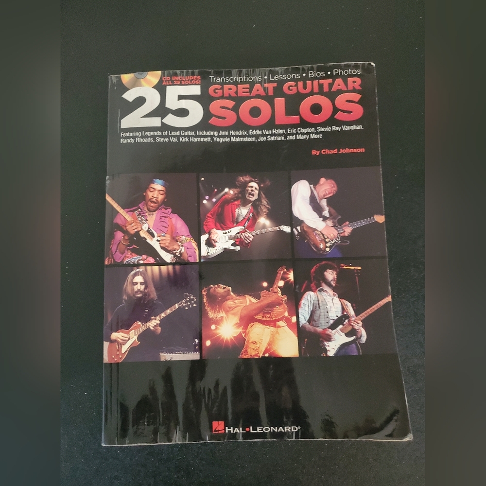 25 Great Guitar Solos Book Vintage Ozzy, Beatles, EVH
